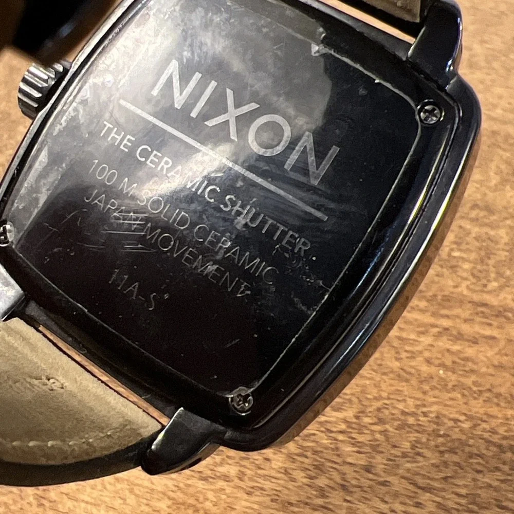 Men's Nixon Hot Stepper‎ The Ceramic Shutter 42mm Square Case Ceramic Watch